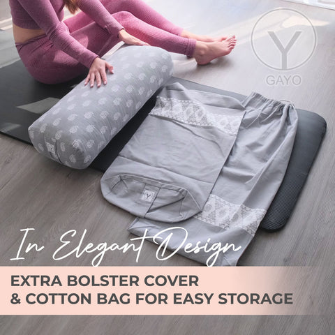 Cotton yoga bolster pillow