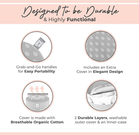 Eco-friendly durable buckwheat meditation cushion
