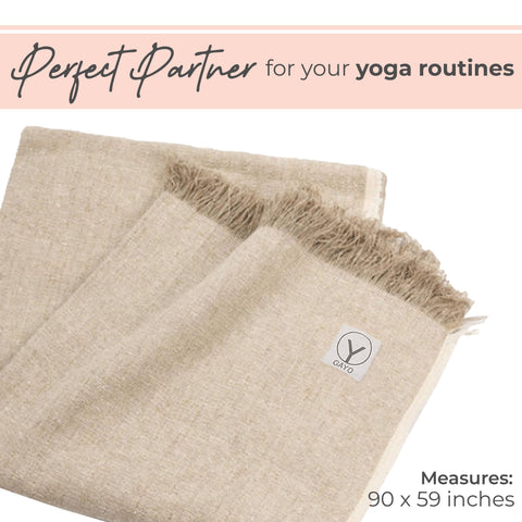 Large cotton hemp throw blanket