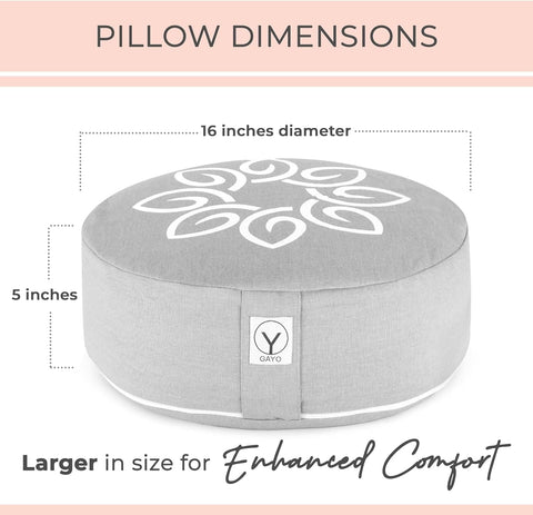 Zafu meditation cushion for enhanced comfort