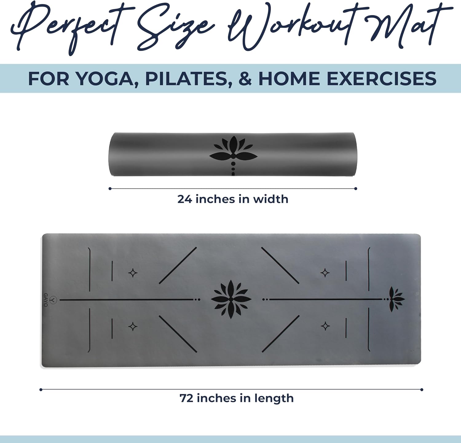 Superior Grip, Non-Slip Workout Mat for Yoga, Pilates & Home