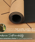 Cork and natural rubber yoga mat 