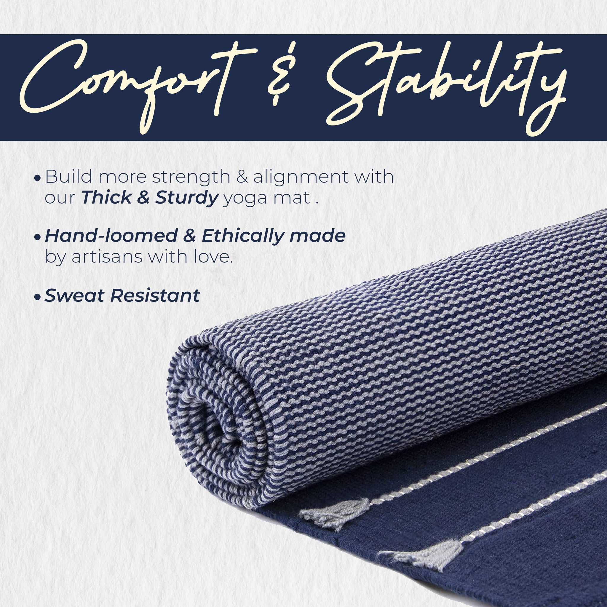 Organic Cotton Yoga Mat: Handcrafted for Eco-Friendly Practice – Gayo