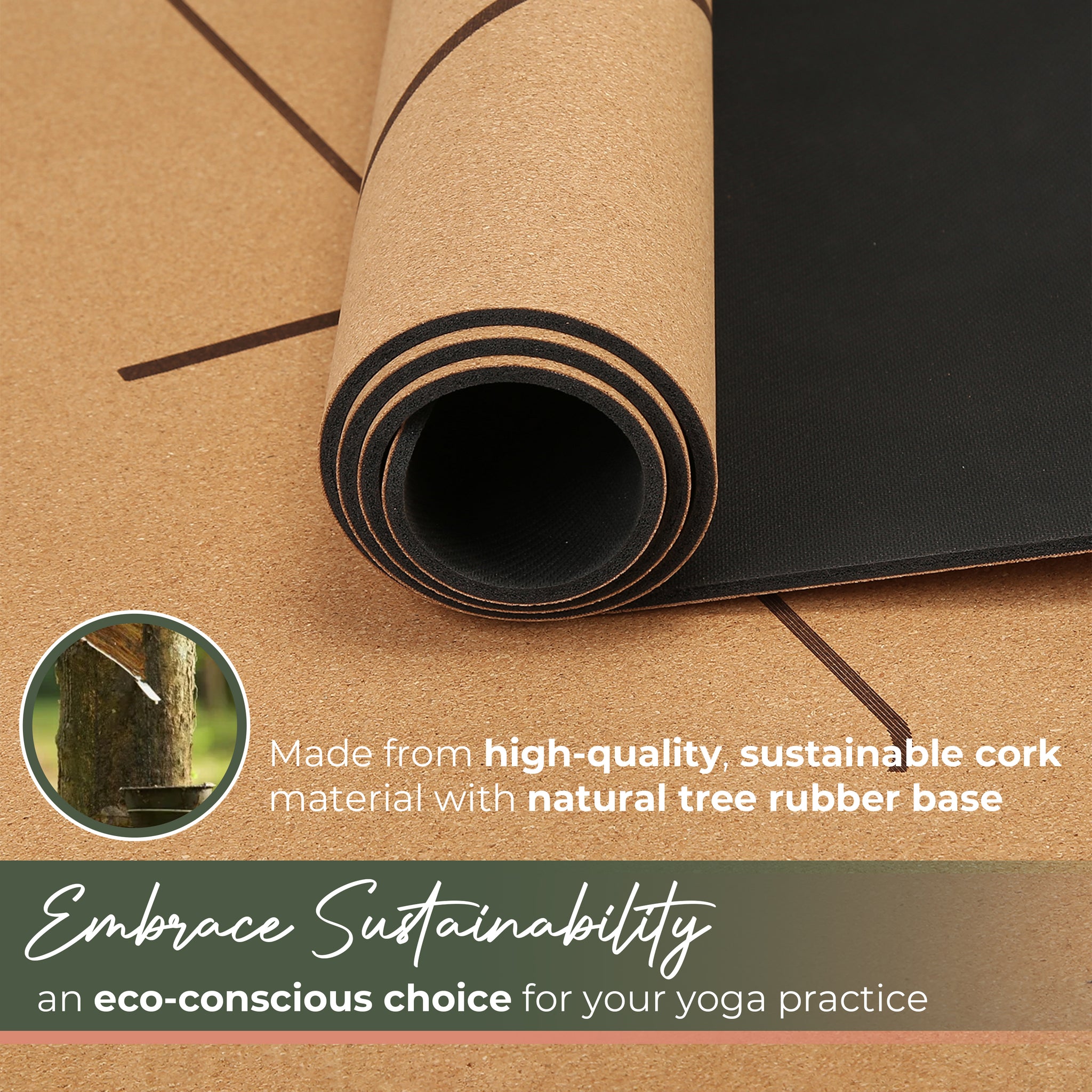 Luxe Eco Yoga Mat - Natural Cork Yoga Mat