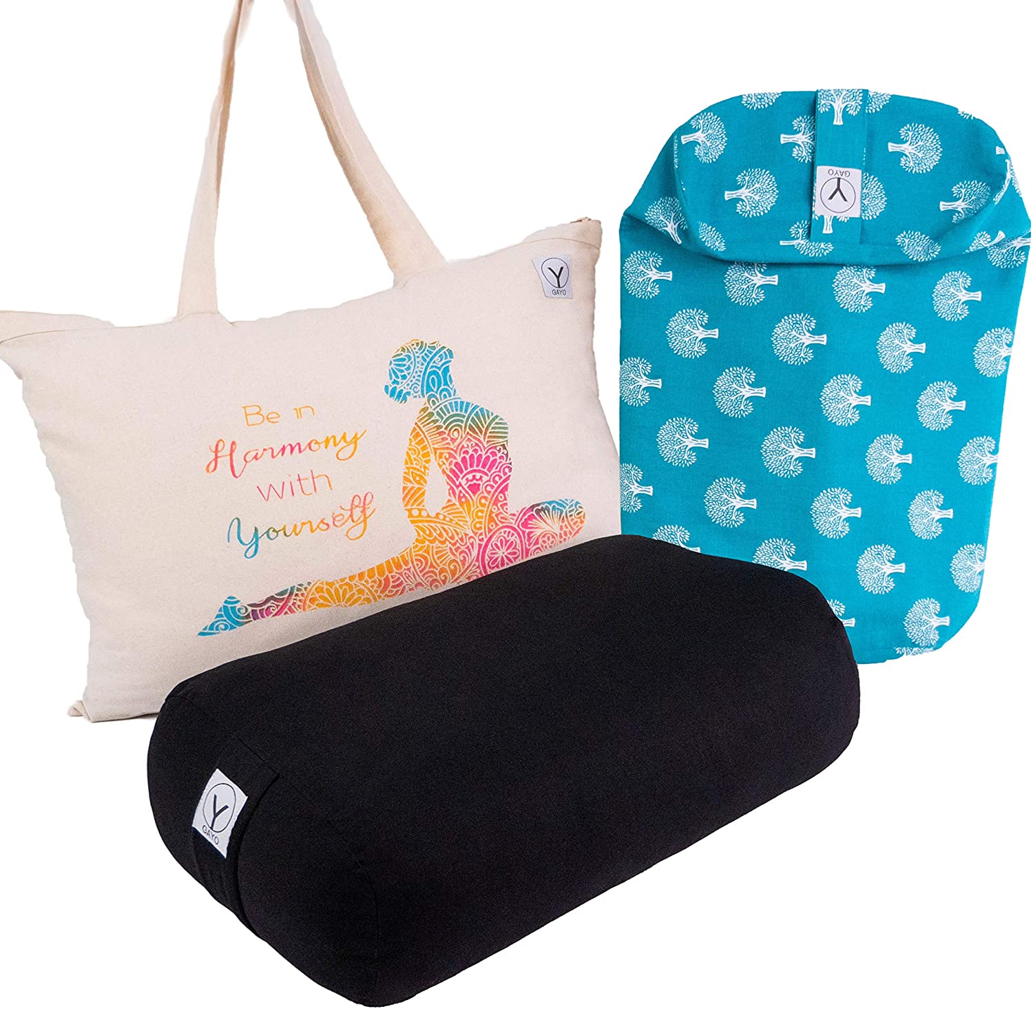 Travel Size Organic Cotton Yoga Bolster Set – Gayo