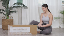 Load and play video in Gallery viewer, Ultimate Cork Yoga Essentials Kit: Large Mat with Alignment Lines, Blocks, Strap &amp; Carry Strap
